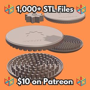 Industrial Herb Grinder for Cordless Drill or Manual Use MineeForm FDM 3D Print STL File