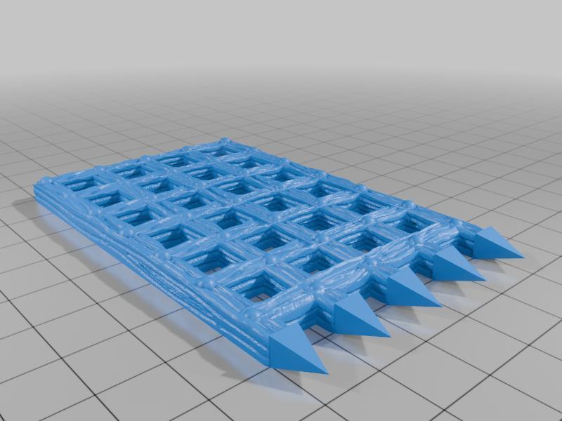 Château-fort médiéval au 1/12 eme - Partie 25 - la herse