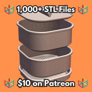 Multi-Tray Worm Composter with Progressive Decomposition and Worm Tea Catch Tray MineeForm FDM 3D Print STL File