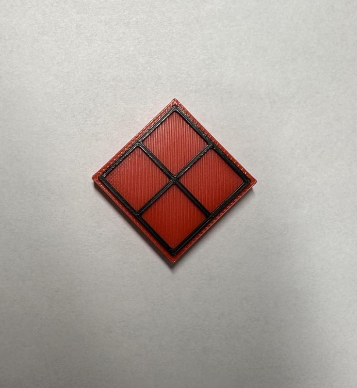 Militärisches Symbol MotInf Rot (ohne Einheitsgröße)