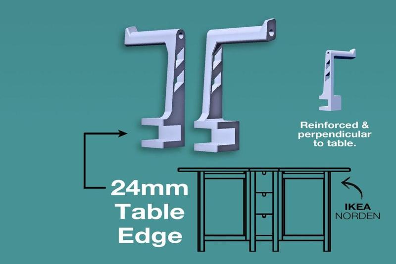 Spool Holder Fits 24mm Table Edge, Ikea Norden