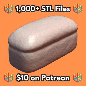 28mm Fantasy Miniature Loaf of Bread DND Tavern Terrain MineeForm FDM 3D Print STL File