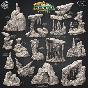 Cave Terrain Set (Pre-Supported) - Terrain