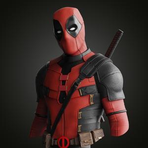 Deadpool bust (Pre-Supported)