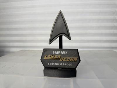 Star Trek: Lower Decks Section 31 Combadge tag   