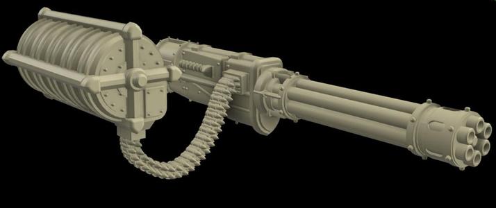 Big gatling for scavenger bird to punish foes