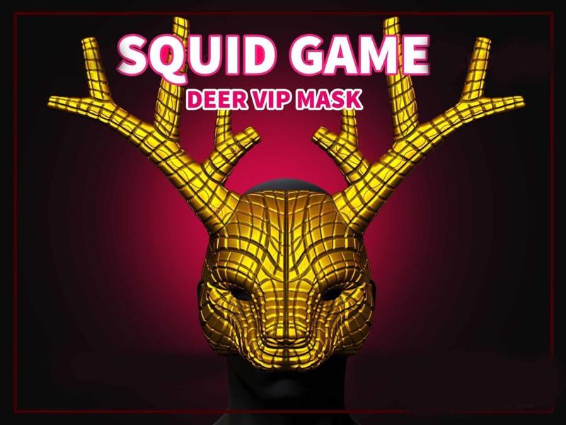Squid Game Mask - Squid Game Deer Vip Mask for Cosplay