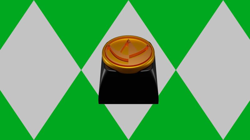 Green Ranger keycap Dragonzord Power Coin (Mighty Morphing Power Rangers)