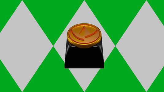 Green Ranger keycap Dragonzord Power Coin (Mighty Morphing Power Rangers)