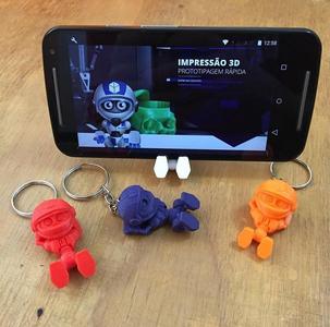 P1 Golden Boy Phone Stand Keychain