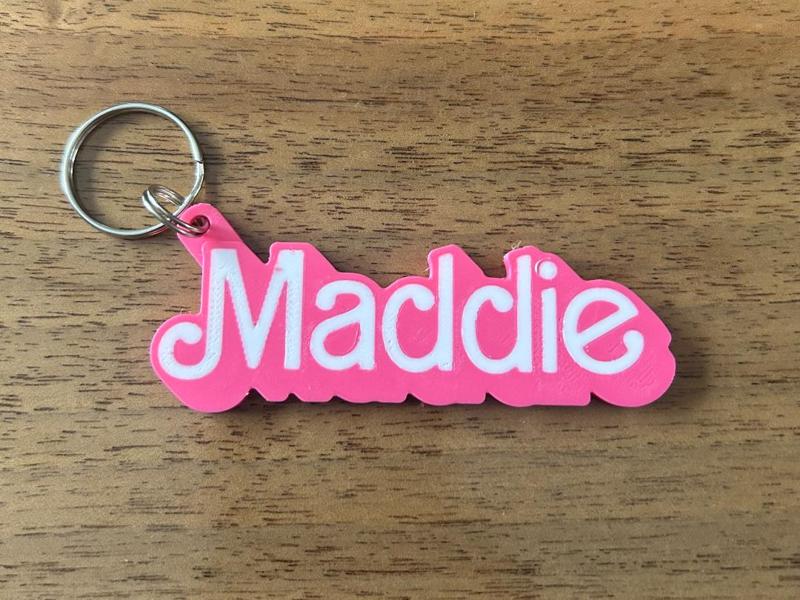 Maddie Barbie-Themed Keychain