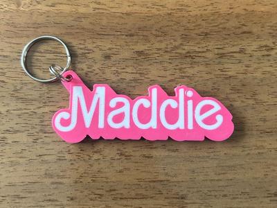 Maddie Barbie-Themed Keychain