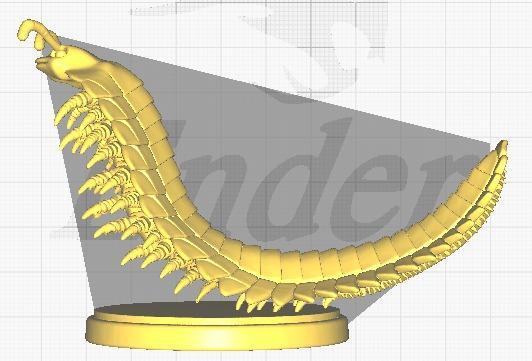 Arthropleura with Base - Carboniferous Giant Millipede