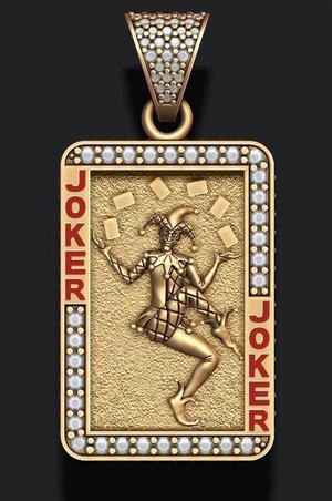 Joker playing card pendant 3D print model