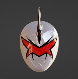 Power Rangers Dino Thunder White Ranger Abarekiller helmet 3D print model