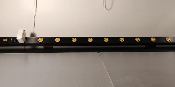 Desktop  power bar mount for the IKEA LINNMON desktops