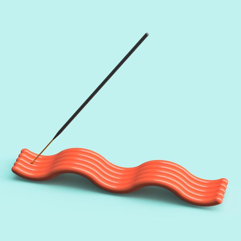 Ribbed Incense Holder Tray