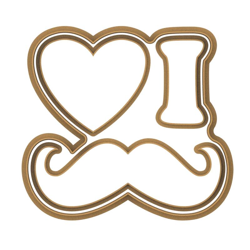 I Love You Dad Cookie Cutter 9cm