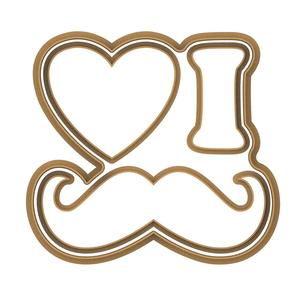 I Love You Dad Cookie Cutter 9cm