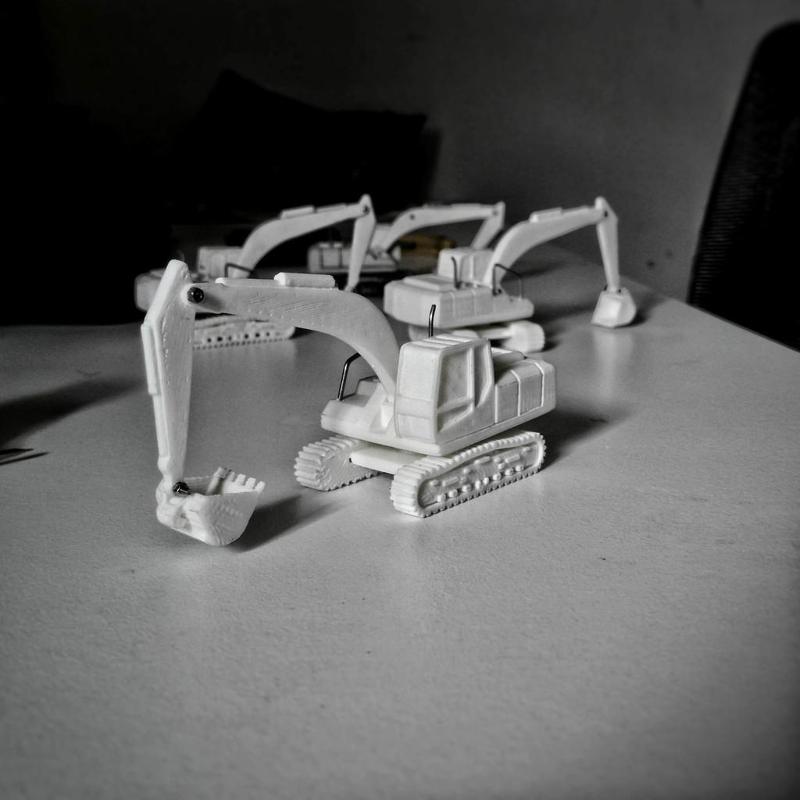 Easy to print Generic Excavator (esc: 1:100 or HO Scale)
