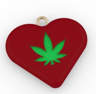 Heart with Marijuana leaf