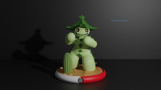 Cacturne pokemon 3D print model