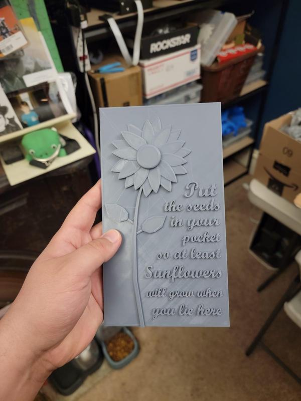 Sunflower Seeds Plaque