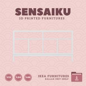 Miniature Replica KALLAX TV Bench with Underframe for Miniature Dollhouse - IKEA (1:12,24,48) - 3D Print Instant Download