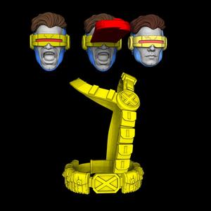 CYCLOPS XMEN (COMBO 2 HEAD AND BELT )