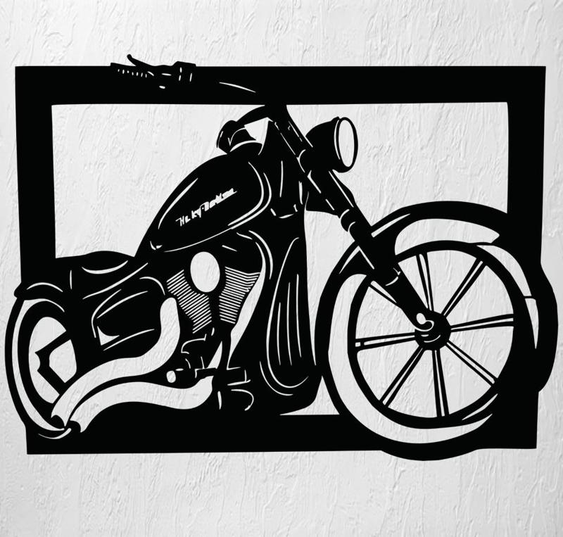 MOTORCYCLE HARLEY DAVINSON WALL DECORATION 2D ART
