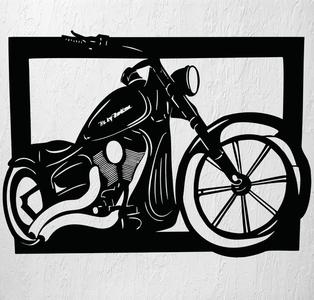 MOTORCYCLE HARLEY DAVINSON WALL DECORATION 2D ART