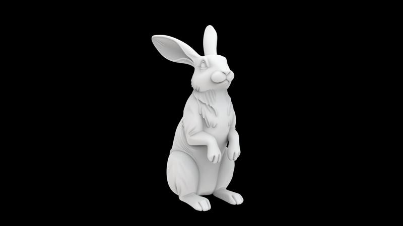 Rabbit Sculpture 3D Print