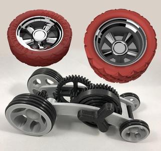Wheels for Dual Mode Spring Motor Rolling Chassis