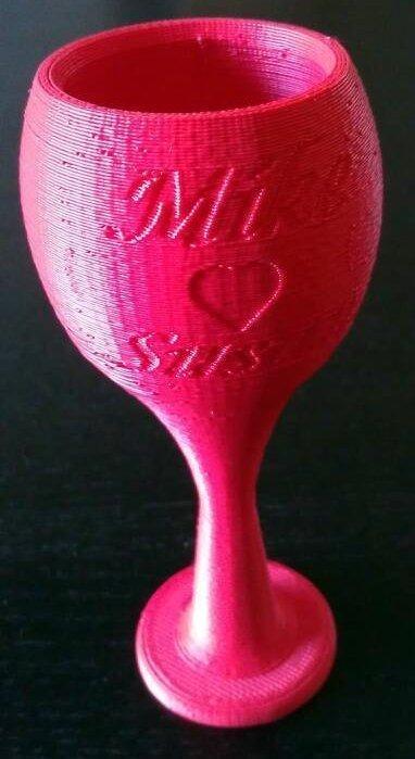 Wine Glass (smaller + w/debossed text option)