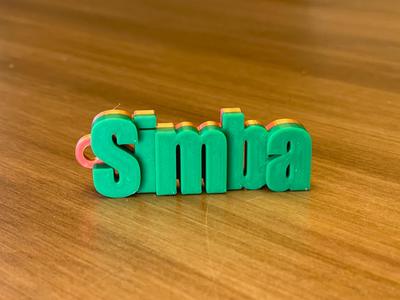 Simba Name Keychain