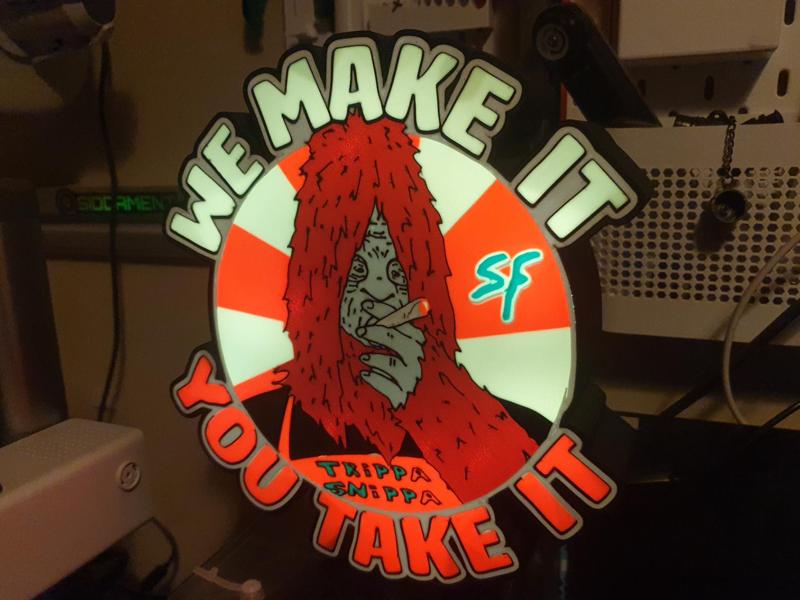 Sassy the Sasquatch Lightbox from The Big Lez show