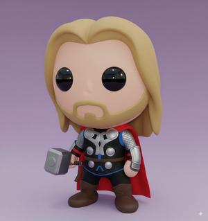 Thor Kawaii - Collectible 3D Figure