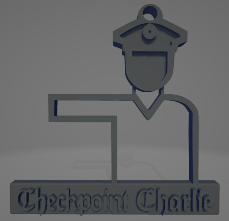 Checkpoint Charlie keychain