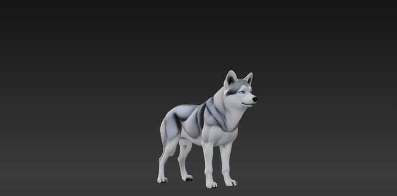 Siberian Husky 3D Model STL – Majestic Dog for Printing