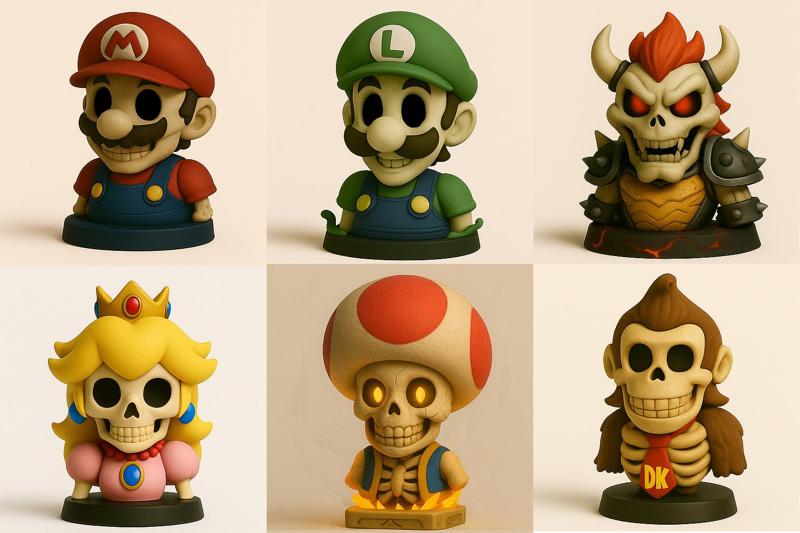 Mario Skull Bust Collection