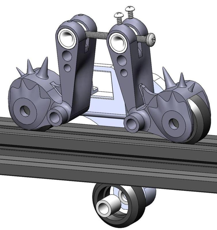Cantilever gantry guide adjuster