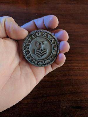 USN PO1 Challenge coin