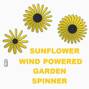 Sunflower Garden Wind Powered Spinner