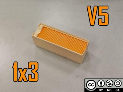 Gridfinity bin with shutter lid V5 - 1x3x5~12