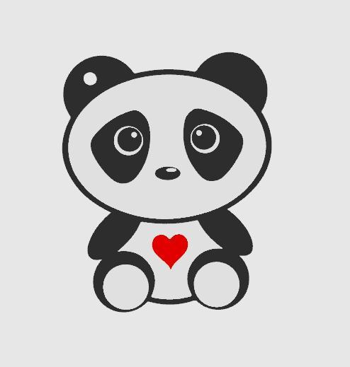 Love panda keychain