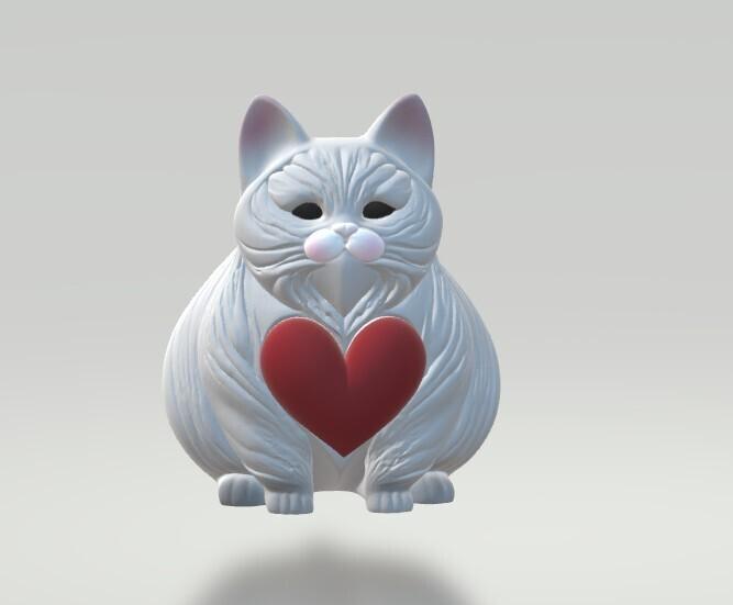 Gato San Valentin Amor / Cat Valentine's Day Love