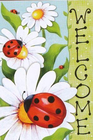 Ladybug Welcome Sign