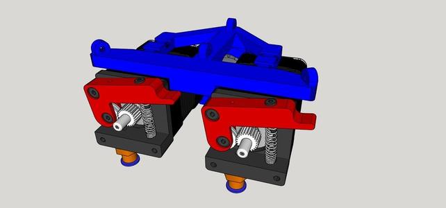 Delta Dual Extruder Flying Mount