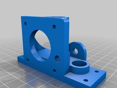 Left Extruder Motor Bracket - added filament guide