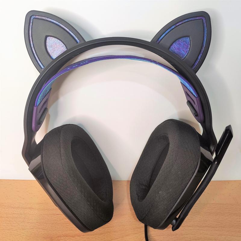 Kitty ears for headset